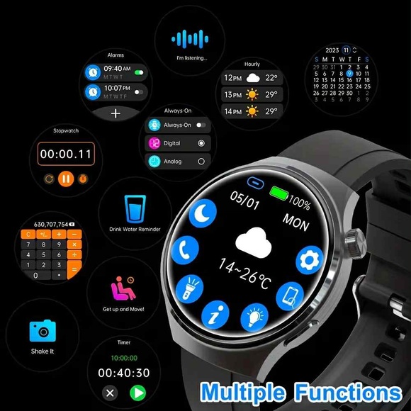 Black Smartwatch with Advanced Features - Picture 5 of 11